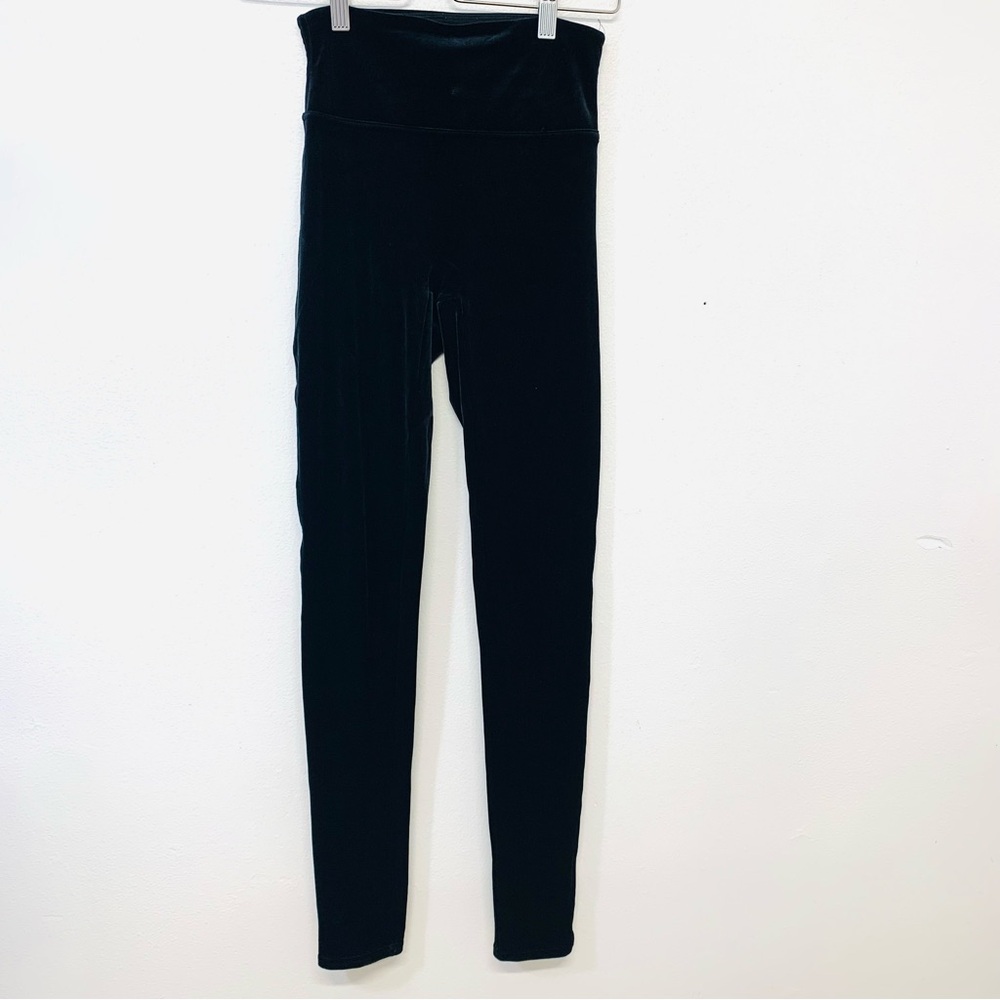 Spank Velvet‎ Leggings Pull On Skinny Black  Shaping Athleisure Comfort Travel
